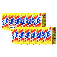 SOS Steel Wool Pads (10 Pads In 1 Pack) (Pack of 12)
