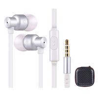 Earbuds with Case, Earbud Headphones with Microphone - Audifonos for Samsung Ear Buds with Mic Super Bass Earphones Compatible with Samsung Galaxy S9 S8 S7 S6 Note Edge and More Cell Phones