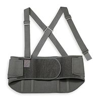 Condor Black Elastic Back Support with Stay, Back Support Size: 2XL, 9" Width, Fits Waist Size 42" to 46" - 1UM58