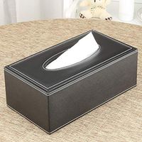 T-ZJHC Hotel Napkin Carton Tray Creative Home, Black Plain A001, 25.00 14.00 9.50cm