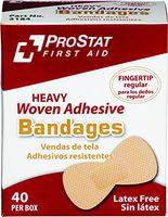 ProStat First Aid 2184 Heavy Woven Regular Fingertip Adhesive Bandages (Pack of 40)