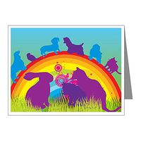 Note Card Animal Dog Cat Bird Lover Rainbow