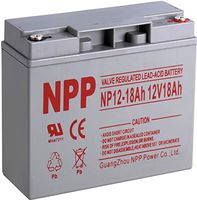 NPP 12V 18 Ah 12Volt 18 amp Rechargeable Sealed Lead Acid Battery for UPS Electric Scooter Wheelchair Generator with Button Terminals