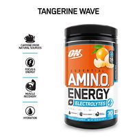 Optimum Nutrition Essential Amino Energy + Electrolytes, Tangerine Wave, Keto Friendly BCAAs, Preworkout and Essential Amino Acids, 30 Servings