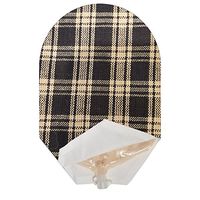 Black Plaid Pouch Cover Open Ended