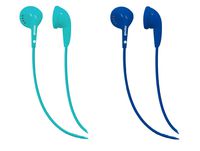 Maxell 196156 Duet- 2 Earbud Pack, Aqua/Navy