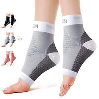 Plantar Fasciitis Sock with Arch Support Compression Foot Sleeve for Men & Women Ankle Brace Plantar Fasciitis Compression Sleeves for Aching Feet & Heel Pain Relief (White, XX-Large)