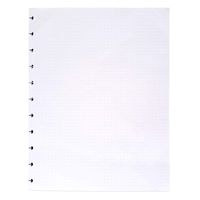 Letter Size 8.5 X 11 Dot Grid 120gsm Refill Paper For 11 Discs Discbound Notebook and Journal - Discette - White, 100 Sheets, 200 Pages