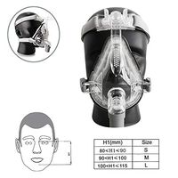 Full Face Mask with Free Adjustable Headgear and More Venting Holes for Sleep L Size