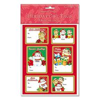 Holiday Lucky Cat 18 Pack Adhesive Hawaiian Christmas Gift Tag Labels