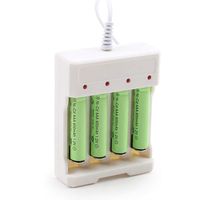 Ocamo DC5V 1A 1.2V 4 Slot AA/AAA High-Capacity Rechargeable Battery Charger Adapter USB Plug