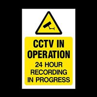 CCTV in Operation 24Hr Recording Sticker Sign - Security, Camera, Closed Circuit Tv, Warning Safety
