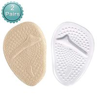 Foot Cushions 2 Pairs Anti-Slip Metatarsal Pads with Silicone Gel Forefoot Insoles for Women Foot Pain Relief