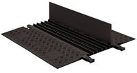 Guard Dog GD5X75-B/B Polyurethane Heavy Duty 5 Channel Low Profile Cable Protector with ADA Compliant Ramp, Black Lid with Black Ramp, 36" Length, 33.3" Width, 1.25" Height