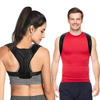 Back Brace Posture Corrector for Women and Men - Upgraded Lengthened Soft Sponge Pad Powerful Magic Stickers - Comfortable Posture Trainer for Shoulder Support, Back & Neck Pain Relief - S Size