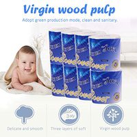 Premium 3-Ply Thicken Ultra Soft & Strong Toilet Paper,100% Recyclable Paper,Rapid-Dissolving Toilet Paper,Bath Tissue,Towel Roll,Multifold Paper Towels 8 Rolls