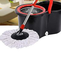 Replacement Superfine Cotton Floor Mop Head 360 Rotating Head Easy Magic Microfiber Mop Cloth New (White)