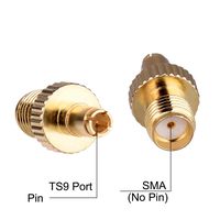 Aigital Antenna Adapter TS9 Male Plug to SMA Female Adapter Plug RF Coax Connector Adapter (2 Pack)