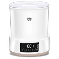 BABY JOY Bottle Sterilizer and Dryer, 3-in-1 Adjustable Bottles Dryer for Bottles, Toys, Textiles, LCD Display, Electric Steam Sterilization with Pacifier Basket, Bottle Holder, Bracket