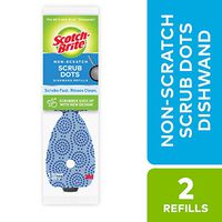 Scotch-Brite Scrub Dots, Non-Scratch Dishwand Refill, 2 Count