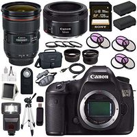 Canon EOS 5DS 5D S DSLR Camera + EF 24-70mm f/2.8L II USM Lens + Canon EF 50mm f/1.8 STM Lens + LPE-6 Lithium Ion Battery + Canon 100ES EOS shoulder bag Bundle 15