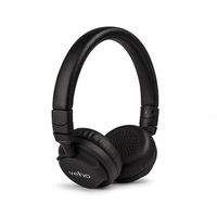 Veho Z-4 On-Ear Wired Headphones | Foldable Design | Leather Finish | Microphone | Remote Control - Black (VEP-009-Z4) Headphone