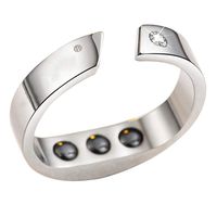 HZYWL 4 Sizes Anti Snore Ring Magnetic Stainless Steel Anti Snore Open Ring Sleeping Breath Apnea Aid,L