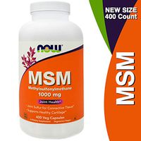 Now MSM 1000 mg, 400 Veg Capsules, Methylsulphonylmethane
