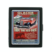Metal Cigarette Case Vintage Poster D-028 Glacier National Park - Red Jammer Vintage Sign