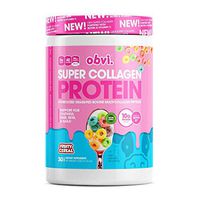 Obvi Multi-Collagen Super Protein Powder, Keto-Friendly, Gluten and Dairy Free, Hydrolyzed Grass-Fed Bovine Collagen Peptides, Supports Gut Health, Healthy Hair, Skin, Nails (Fruity Cereal, 14 Oz)