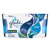Glade 2in1 Jar Candle Air Freshener, Moonlit Walk and Wandering Stream, 2 count, 6.8 Ounce by Glade