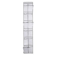 Rerii Over Door Shoe Organizer, 12 Large Mesh Pocket, 2 Stainless Steel Hook, Hanging Shoes Organizer Storage Holder Rack