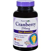 Natrol Cranberry Fast Dissolve - 250 mg - 120 Tablets - Max Cranberry Concentrate - Promotes Urinary Tract andImmune Health - Cranberry Natural Flavor