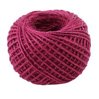 uxcell Burlap Holiday Decor Crafts Gift Wrapping String Rope Ribbon Roll 50M Length Fuchsia