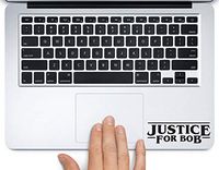 Justice for Bob Stranger Things Printed Trackpad Clear Vinyl Decal Sticker Compatible with Apple MacBook Pro Air 11" 12" 13" 15" All Years Laptop Keyboard (11 " MacBook Air)