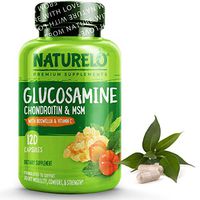 NATURELO Glucosamine Chondroitin MSM with Boswellia, Organic Vitamin C - Best Supplement for Joint Comfort, Mobility, and Strength - 120 Capsules