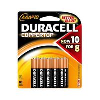 BATTRY ALK DURA AAA CD10 by DURACELL MfrPartNo MN2400B10Z