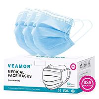 50 Pcs Disposable Medical Face 𝐌𝐀𝐒𝐊 - Anti-Dust Filter, Breathable,Protection and Personal Health Professional, 3 Layers of Purifying, Cotton