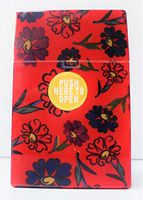 2 Plastic Flower Push Open Cigarette Cases, FIt King Size 3116RF