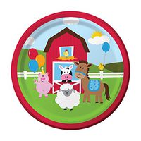 Creative Converting 415506 Farmhouse Fun 7 inch Lunch Plates 96 Counts