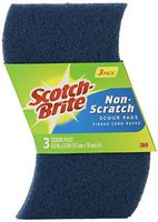 Scotch-Brite Multi-Purpose No Scratch Scour Pads 623-S, 3-Count (Pack of 24)