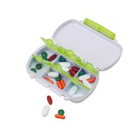 7 Day Pill Manager Portable Weekly Pills Pill Organizer Mini Pill Organizer Compartment Pill Travel Pill Dispenser and Reminder Vitamin Fish Oil Supplement