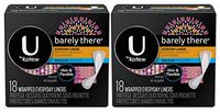 Kotex U Barely There Liners, Thin, 18 ct. (PACK OF 2) (2)