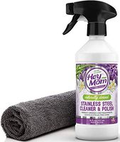 Hey Mom Stainless Steel Cleaner for Appliances - Natural Appliance Polish Creates a Powerful Barrier Against Fingerprints/Water Stains/Food Grime - Makes Kitchen Refrigerator/Sink Look Shiny and New