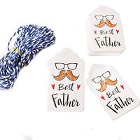 White Marking Tags Price Tags Price Labels Display Tags with Hanging String, 50 Pack, 70 x 40 mm