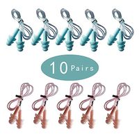 10 Pairs Reusable Silicone Ear Plugs Waterproof Noise Reduction Earplugs for Sleeping, Swimming, Snoring, Concerts