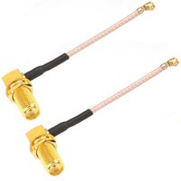 YOTENKO SMA Female to Mini PCI U.fl IPX IPEX Connector Adapter RG178 Extension Cable for Wifi antenna 3.9'' Pack of 2