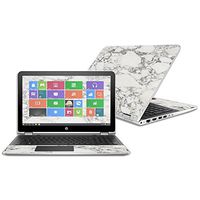 Mightyskins Skin Compatible with Hp Pavilion X360 15.6" (2016) - White Marble | Protective, Durable, and Unique Vinyl Decal Wrap Cover | Easy to Apply, Remove, and Change Styles | Made in The USA