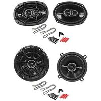 Package: Pair of Kicker 41DSC6934 6x9" D-Series 3-Way Car Speakers Totaling 720 Watt Peak/180 Watt RMS + Pair of Kicker 41DSC54 5-1/4" 5.25" D-Series 3-Way Car Speakers Totaling 400 Watt Peak/100 Watt RMS