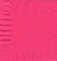 50 Plain Solid Colors Beverage Cocktail Napkins Paper - Hot Pink
